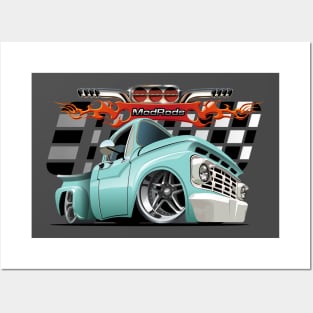 Cartoon car lowrider Posters and Art